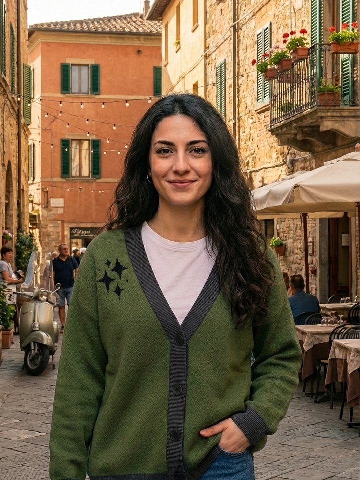 Green Knitted Cardigan Without Pocket product image (1)