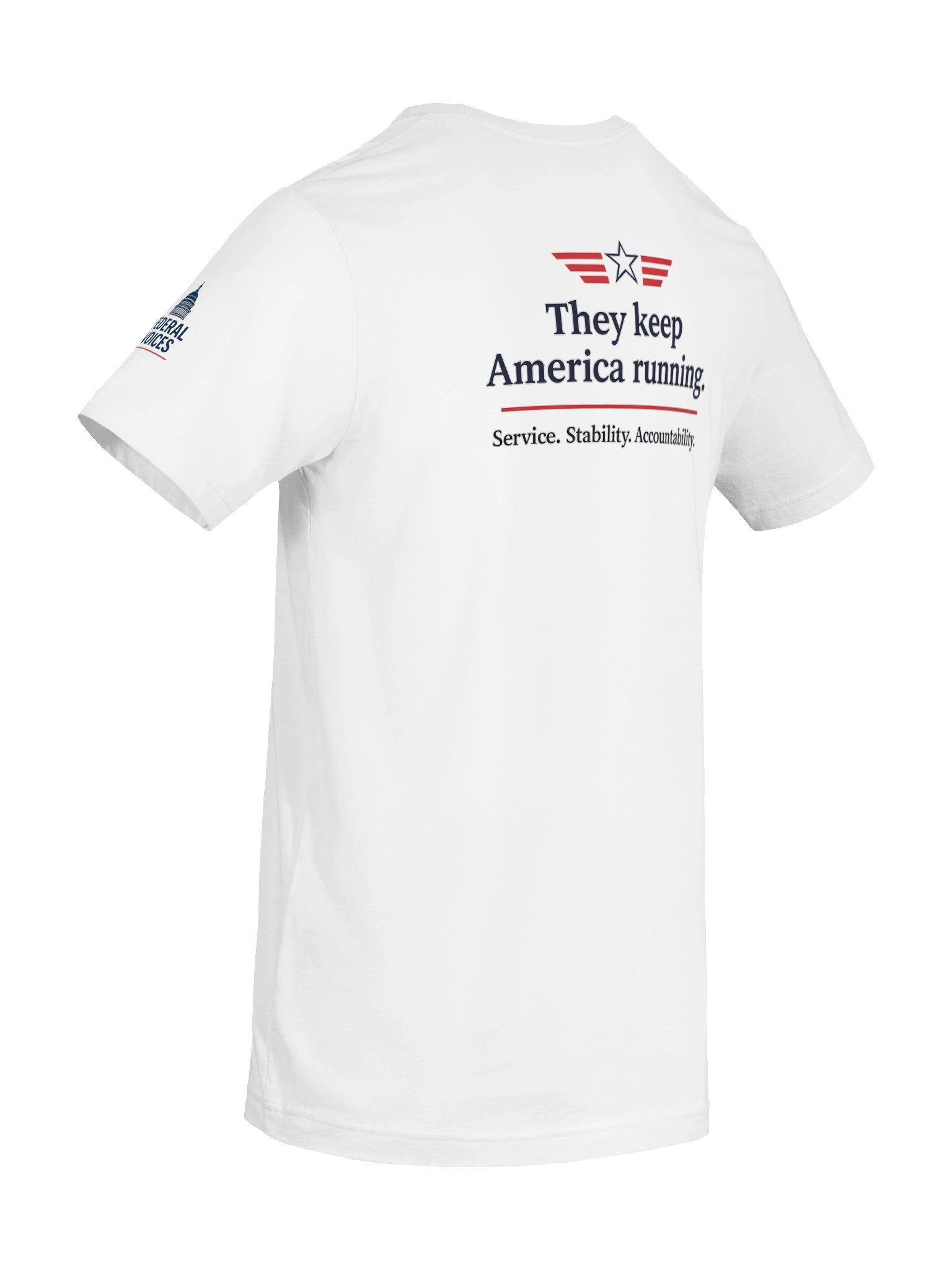 I Support Federal Workers White Tee product image (8)