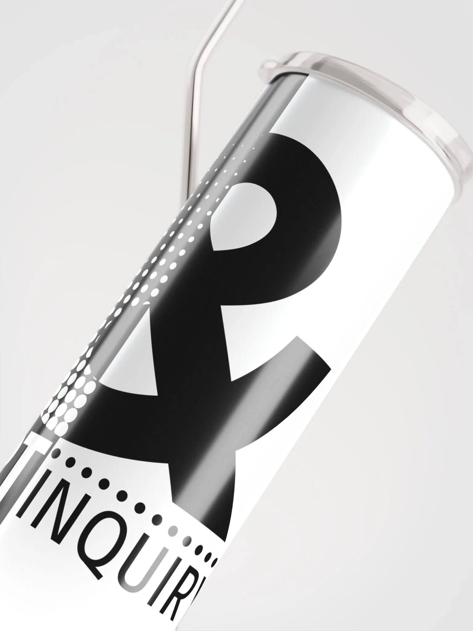 Art & Inquiry Stainless Steel Tumbler with Straw [B&W] product image (2)