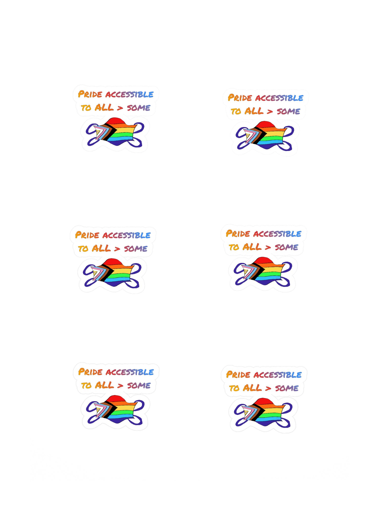 Pride Accessible to ALL > Some sticker pack product image (3)