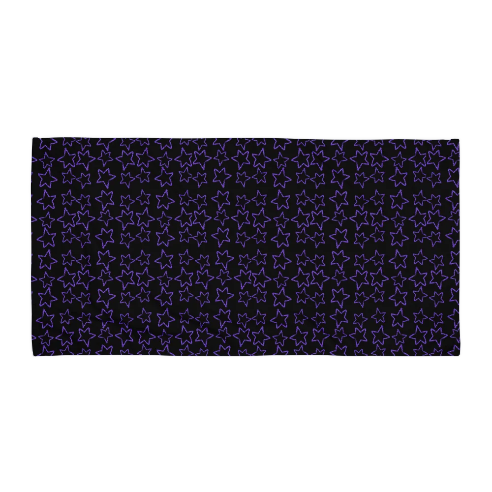 Midnight Stardust Beach Towel | Celestial Moon & Star Aesthetic Towel product image (2)