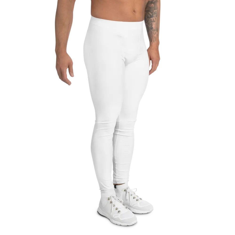 Men's Performance Slim Fit White Leggings - Graphic Grove product image (4)