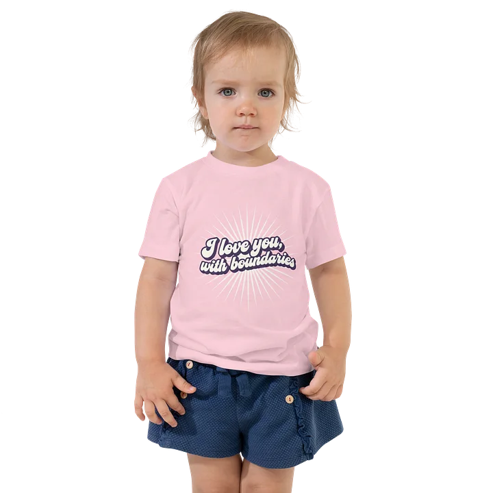 “I Love You, With Boundaries” Pink Toddler Tee product image (1)