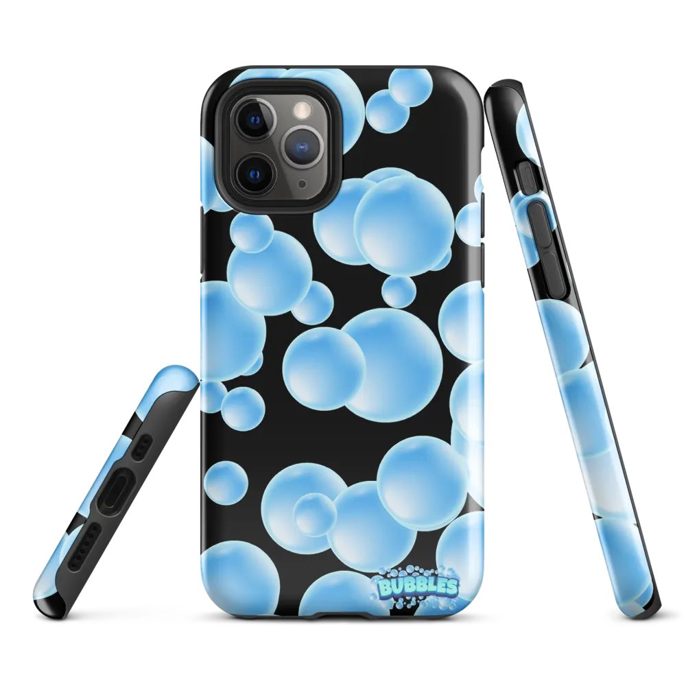 Bubble Burst iPhone® Tough Case (Black) product image (1)