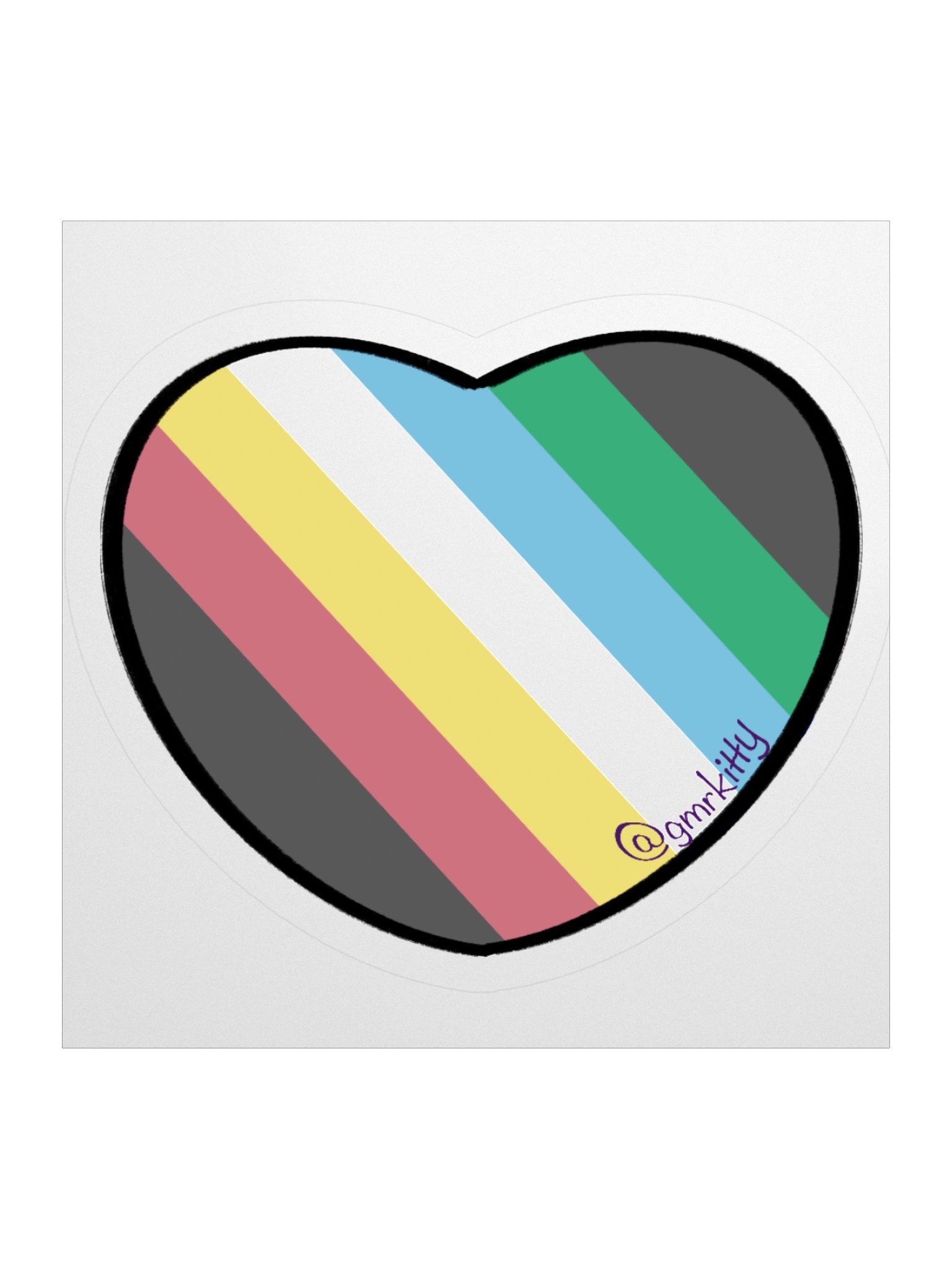 Disability Pride Heart Sticker product image (2)