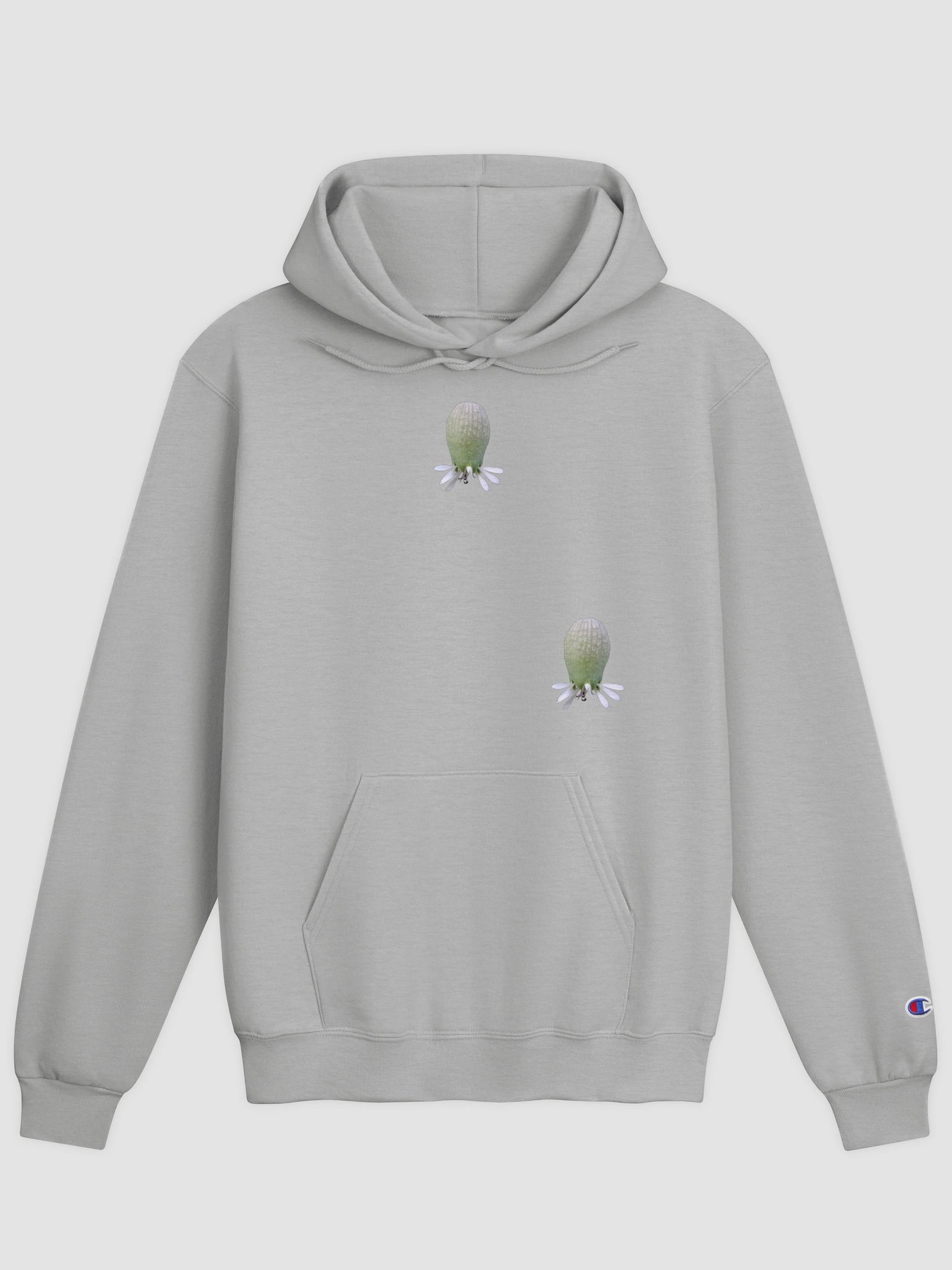 Minimalist Wildflower Hoodie | Soft Grey Botanical Hoodie from Original Macro Photo product image (1)