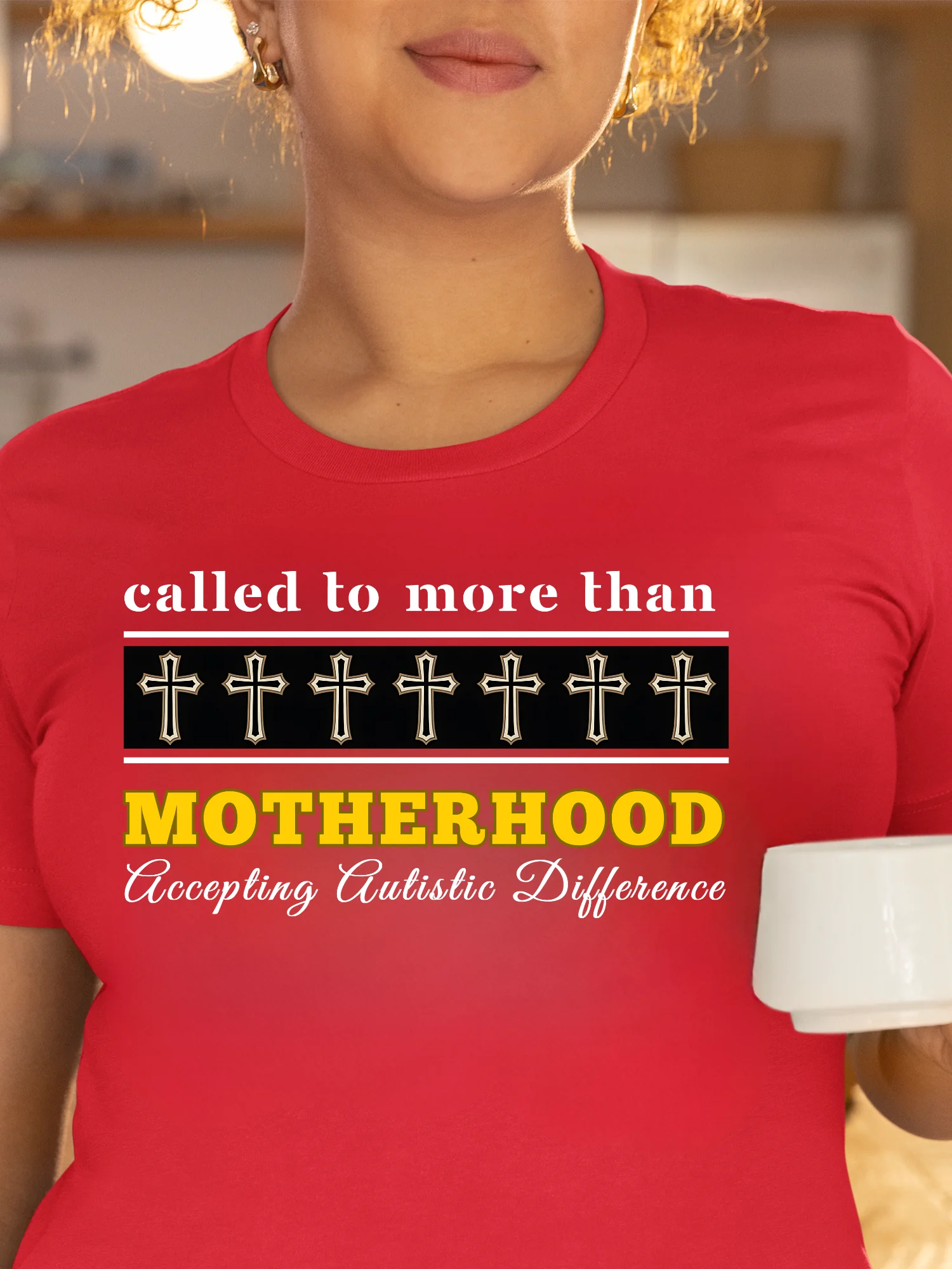 Called To More Than Motherhood Bella Canvas T-shirt | Christian Faith | Autism Awareness | Gift to Mom product image (40)