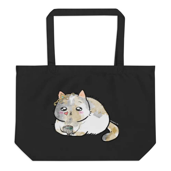 Fluffy Cat Cartoon Organic Tote product image (1)
