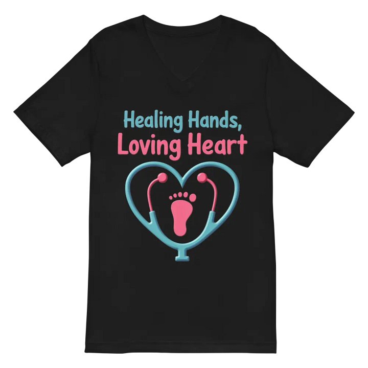 Healing Heart Stethoscope V-Neck Tee product image (3)