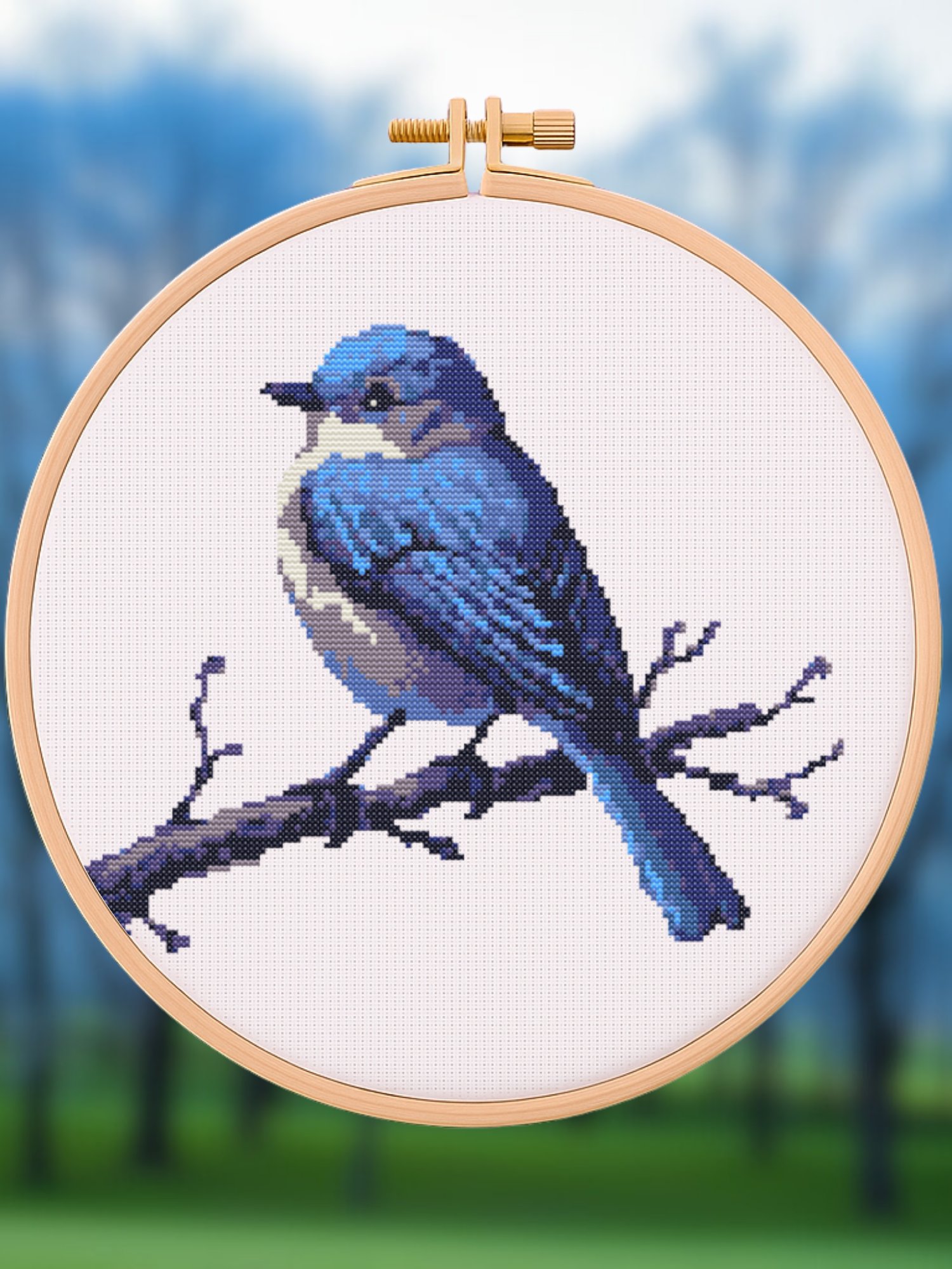 Blue Tit Cross Stitch Pattern product image (1)