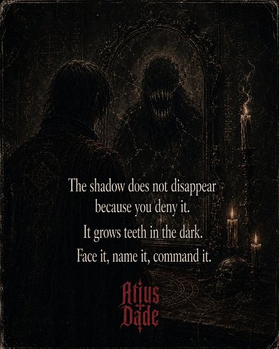 The shadow does not disappear because you deny it. It grows teeth in the dark. Face it, name it, command it, or be ruled by w...