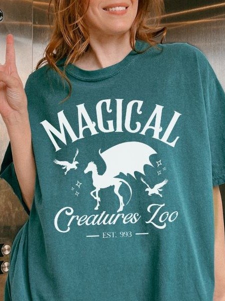 Magical Creatures Zoo Vintage Minimalist Cozy Shirt product image (1)