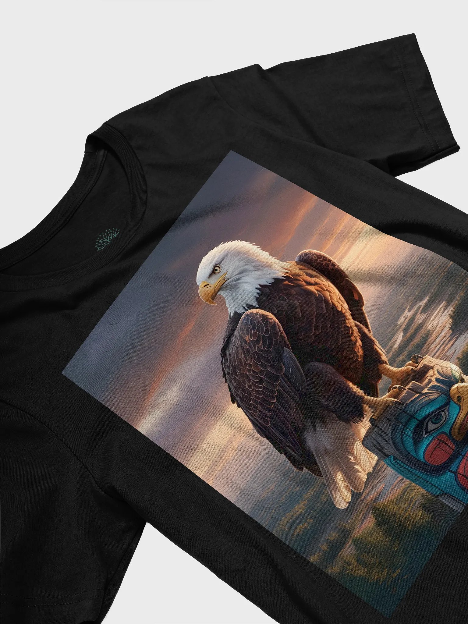 Graphic Grove Unisex Supersoft T-Shirt - Native American Eagle and Totem Pole Design product image (24)