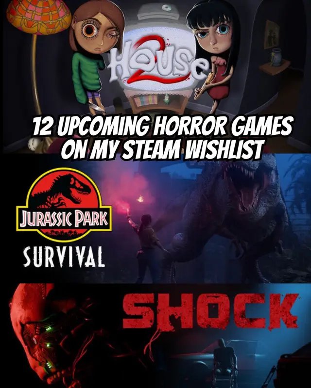 Get your Steam Wishlist ready! Here are 12 upcoming horror games you won’t want to miss!! 😈 What horror games are you looking forward to playing?  Any hidden gems that I should add to my Steam wishlist? 👻 * I made these graphics a few weeks ago so a few of these games may be released already.* #fyp #gaming #horror #videogames #horrorgame 