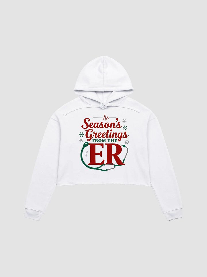 Season's Greetings from the ER Crop Hoodie product image (3)