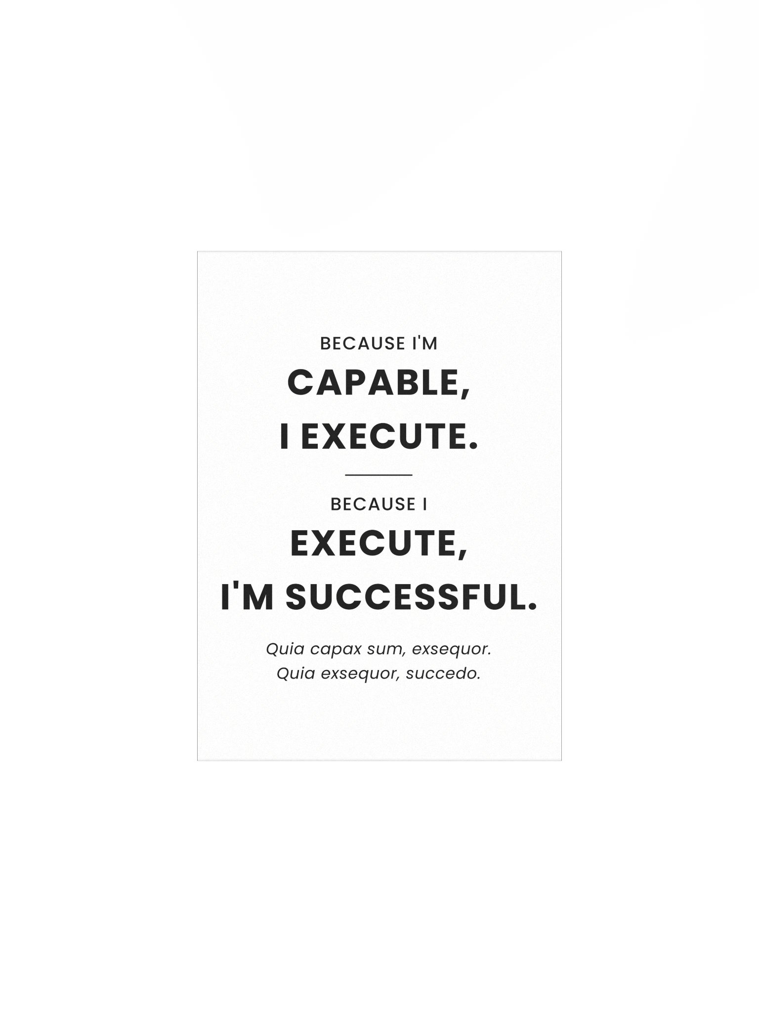 Capable. Execute. Succeed. — Creed Wall Print product image (1)