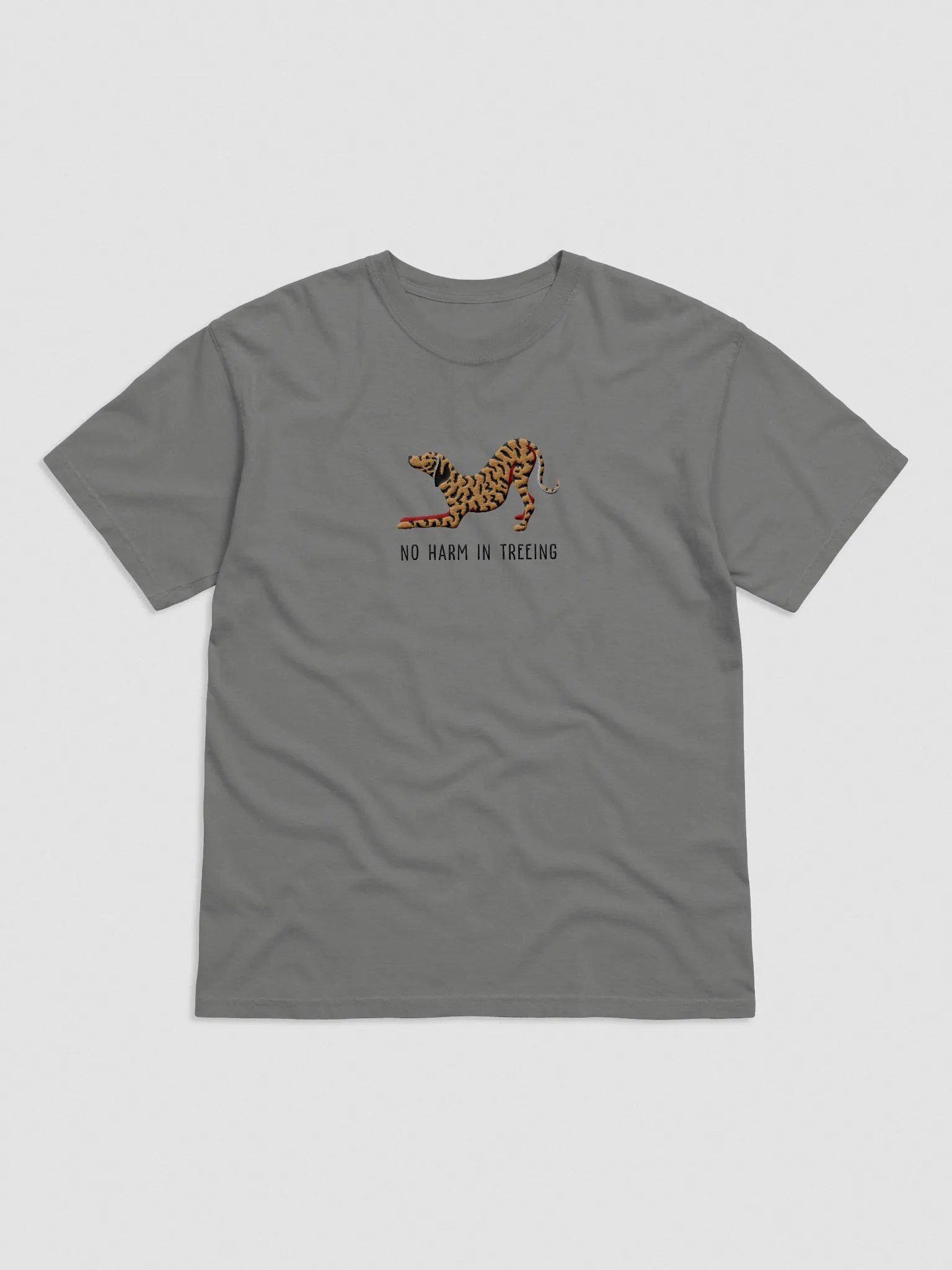 No Harm in Treeing T-Shirt(Embroidered) of a Plott Hound product image (4)