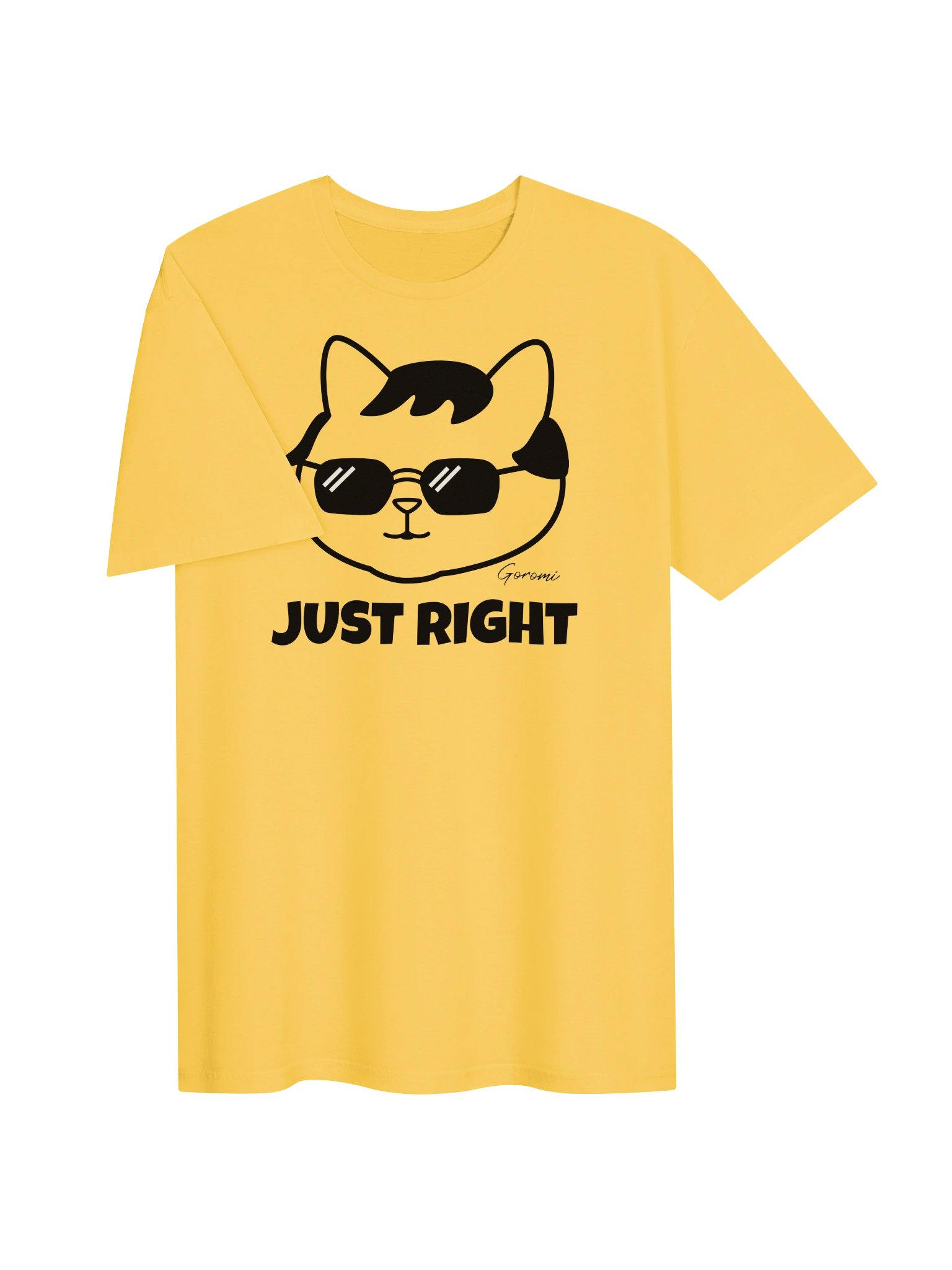 Goromi the Cat (JUST RIGHT) - Unisex Adult Super Soft Lightweight T-shirt product image (2)