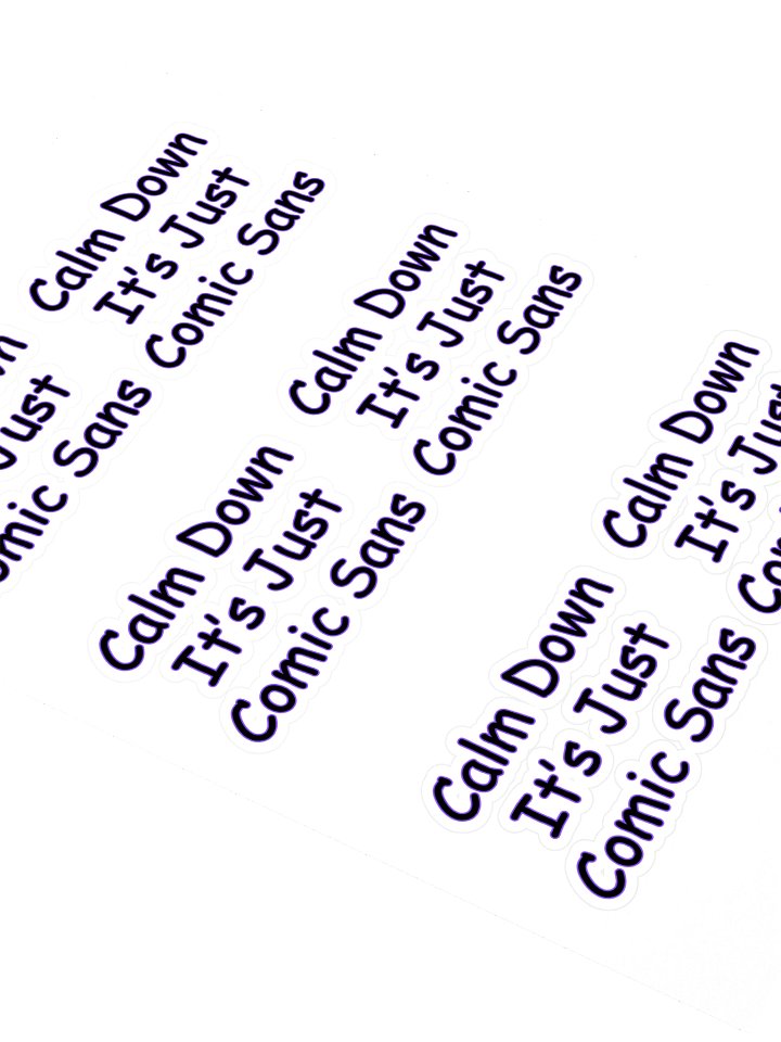 Comic Sans Stickers product image (2)