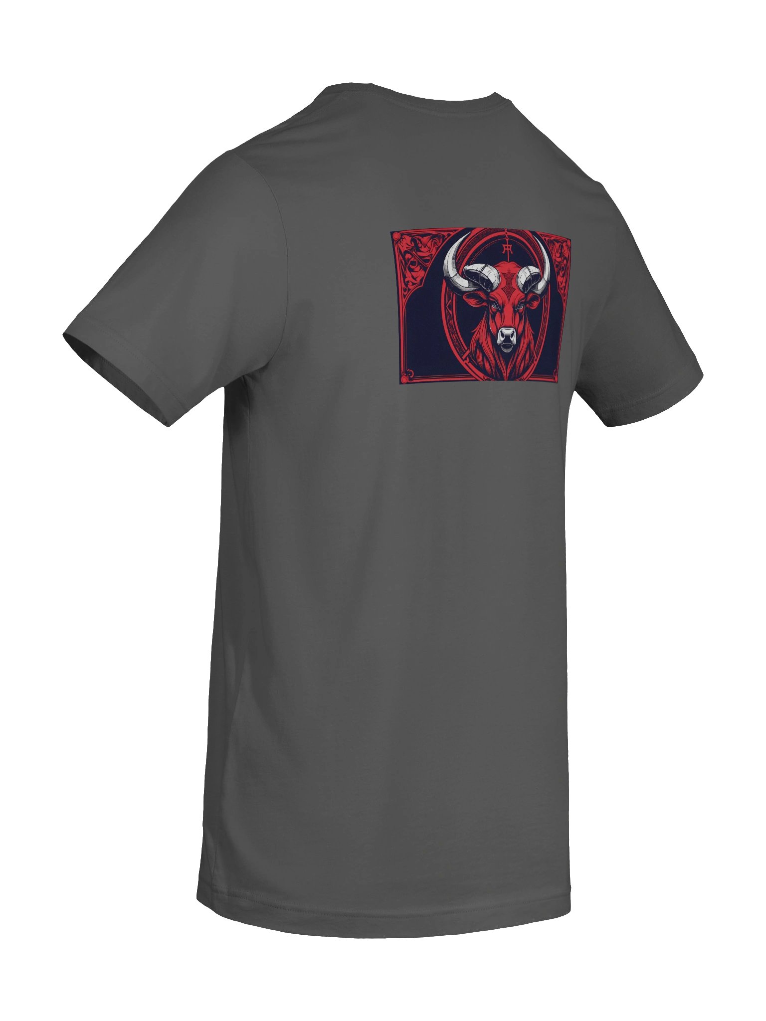 Taurus - Gothic Zodiac, Red Graphic on the back T-Shirt. product image (108)