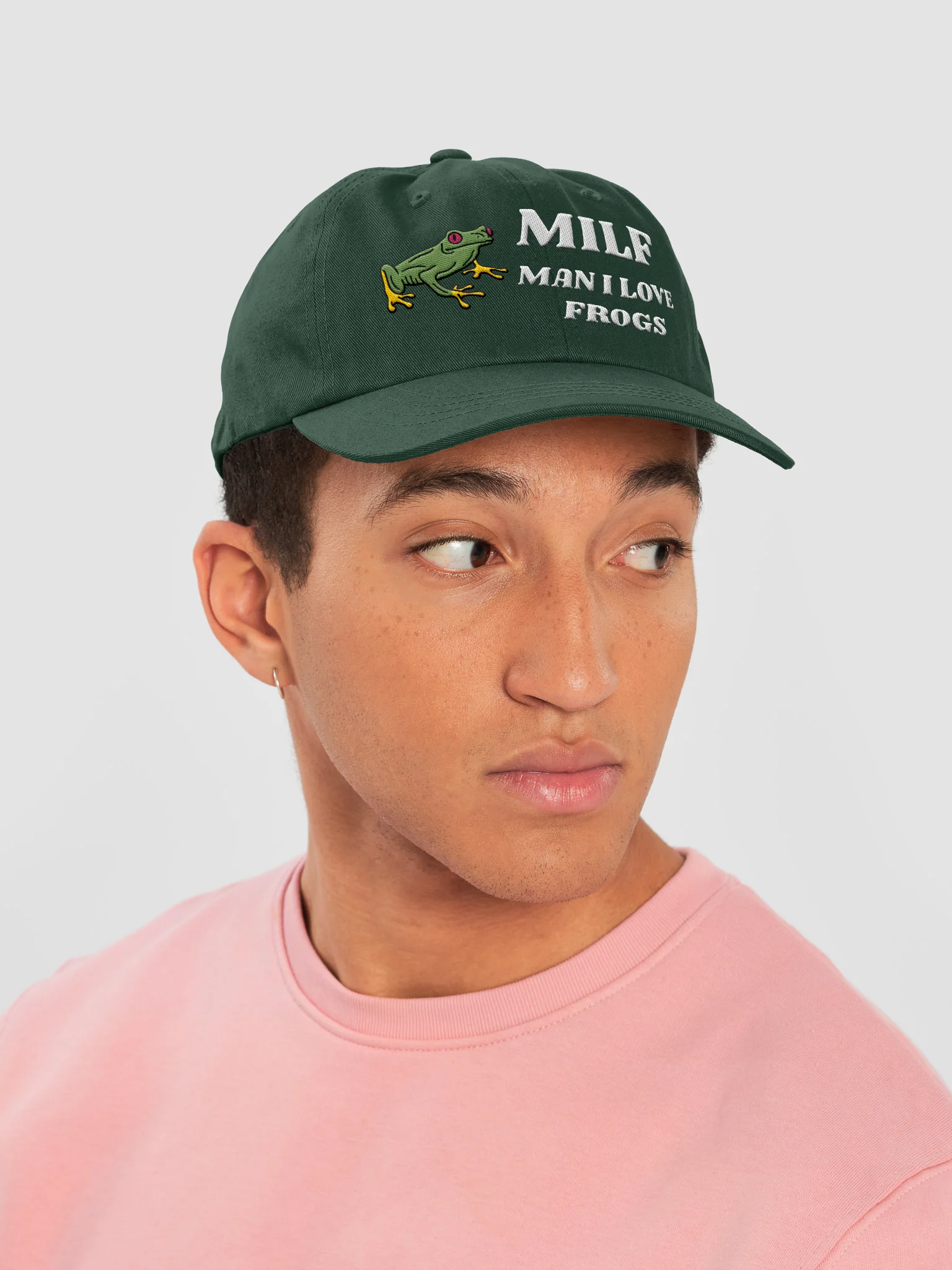 Milf Man I Love Frogs Embroidery Classic Hat product image (6)