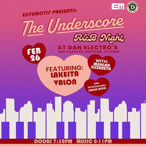 We're doin it again! Feb 26 @ Dan Electro's! Ticket link in bio!

Join us for a night of R&B as we highlight some local Houst...