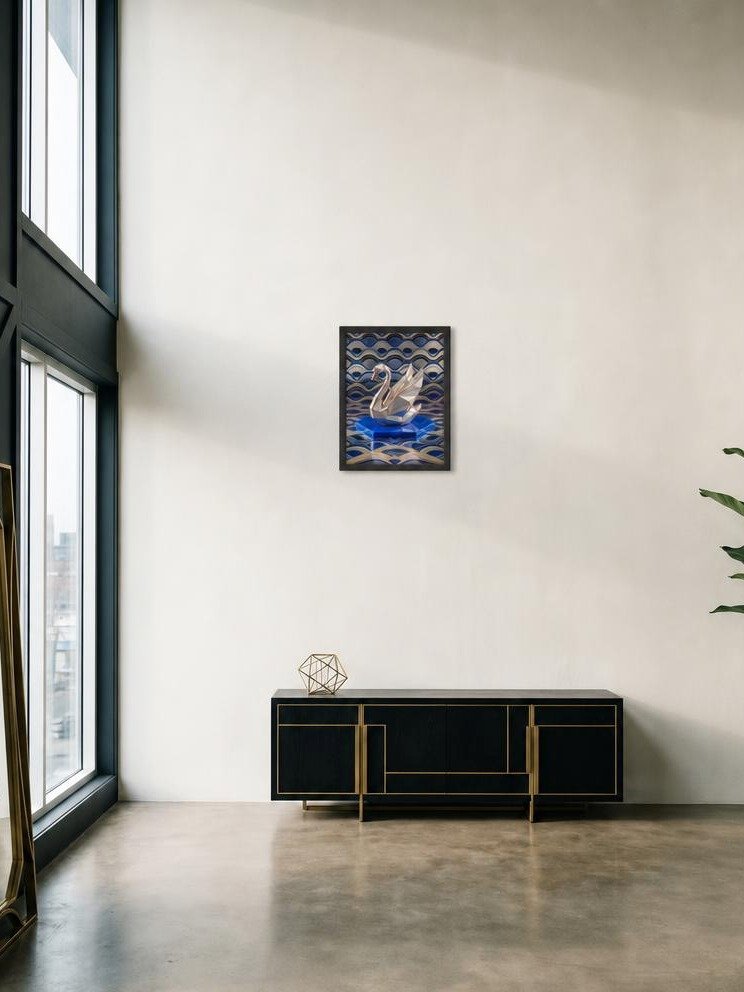 Geometric Swan Framed Poster - Neo-Deco Wall Art product image (5)