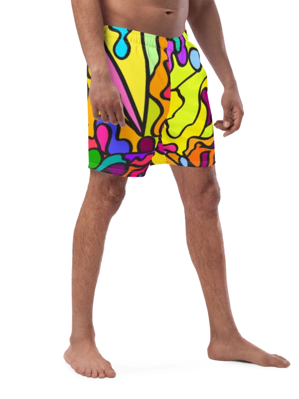 Vibrant Swirls All-Over Swim Trunks - Wave at Sunset product image (9)