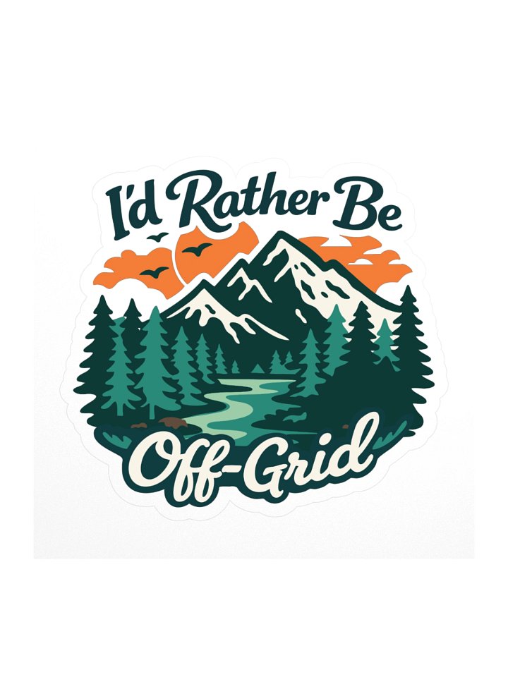 I'd Rather Be Off-Grid Sticker product image (1)