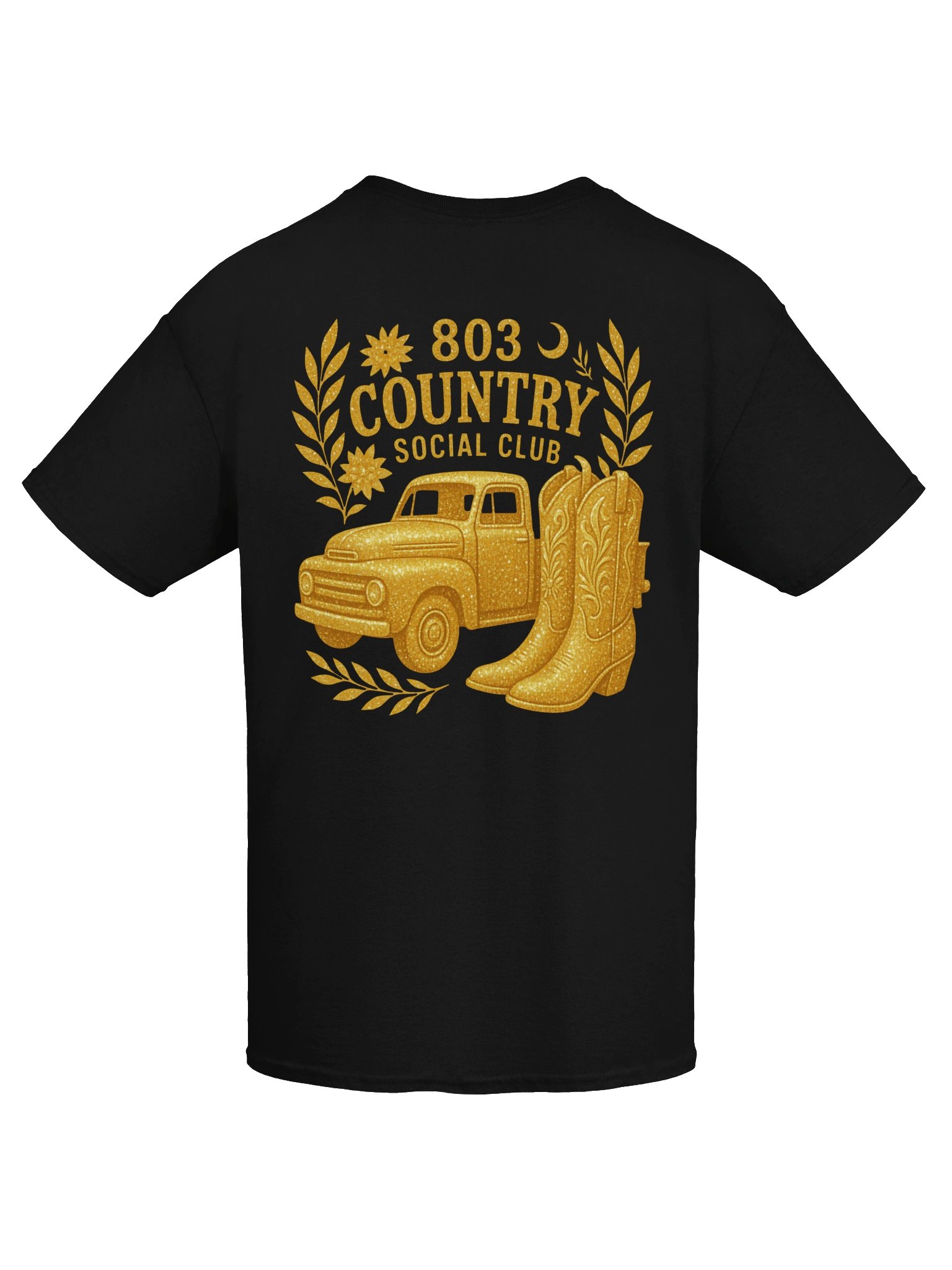 803 Country Social Club Vintage Boot Emblem Tee Gold Detail product image (7)