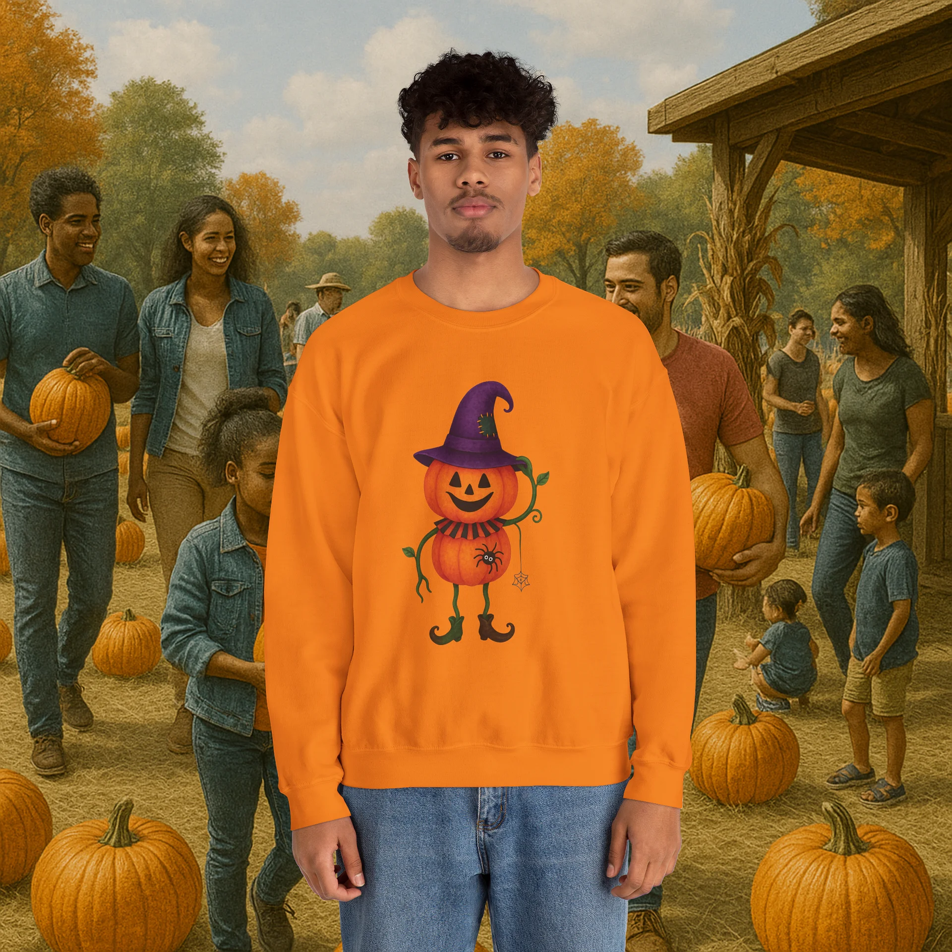 Mr. Pumpkin PNG | Cute Halloween Pumpkin Clipart | Fall Sublimation Design | Pumpkin Patch Digital Download product image (4)