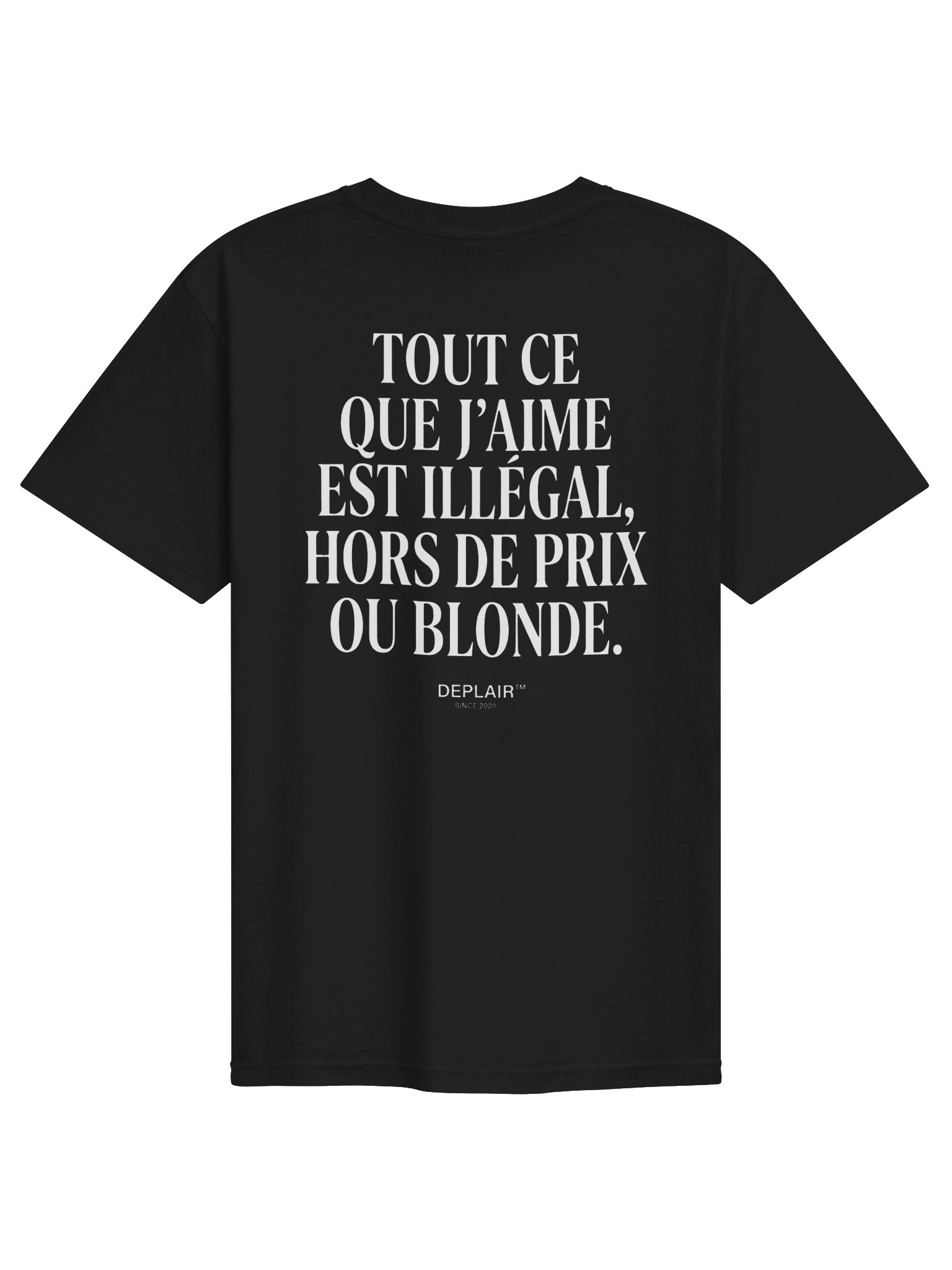 Tout ce que j’aime est illégal, hors de prix ou blonde — T-shirt homme product image (1)