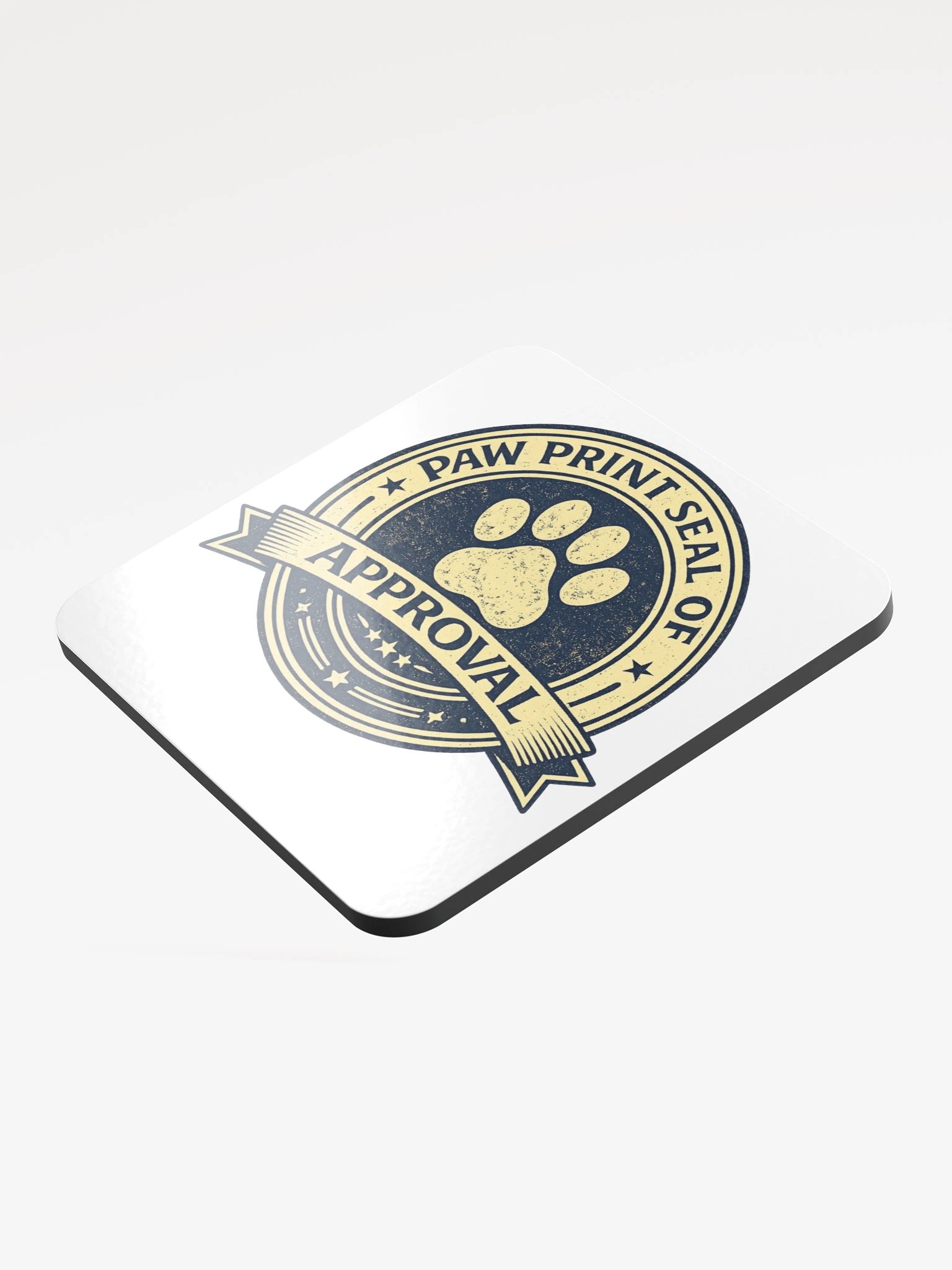 Paw Print Seal of Approval™ Cork Coaster product image (3)