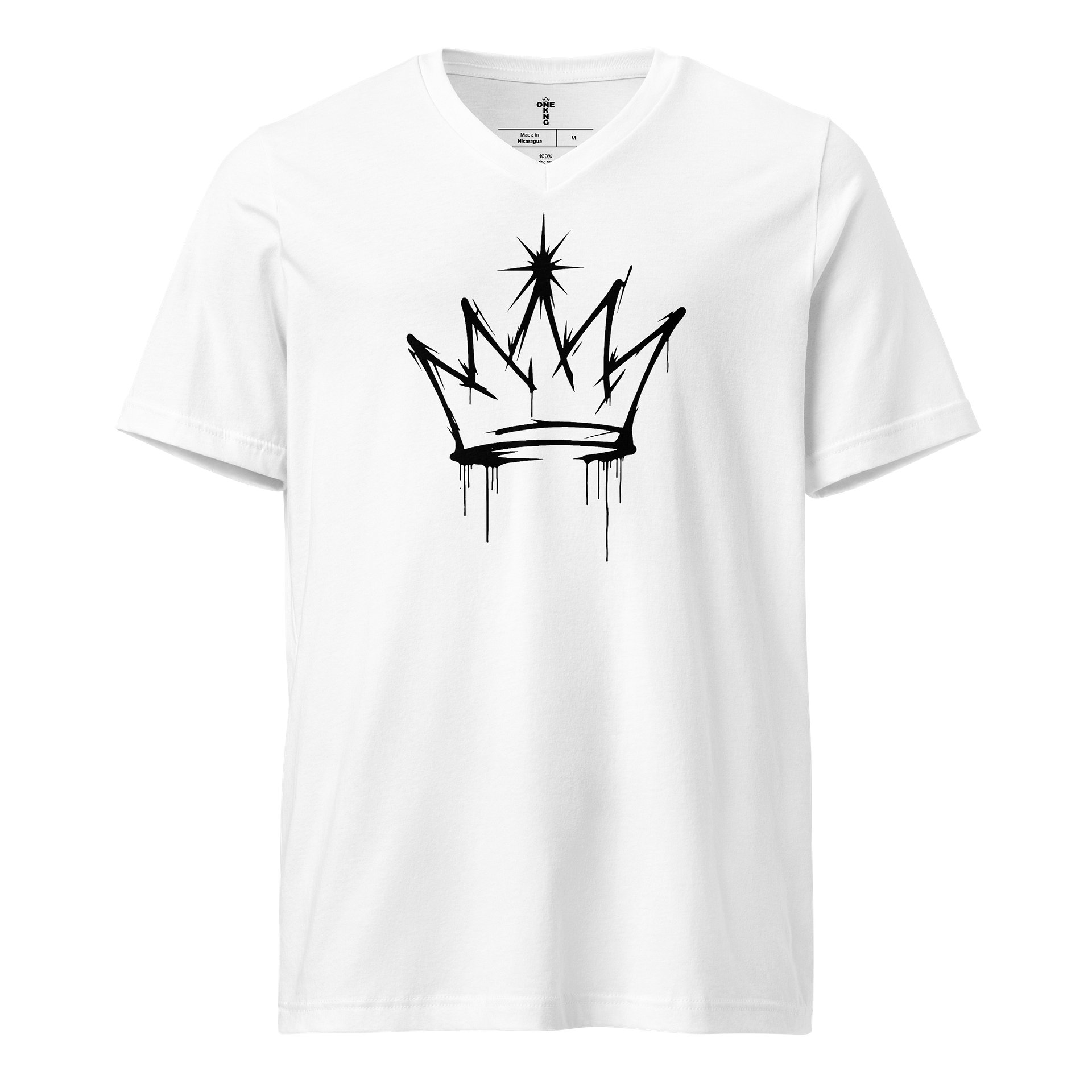 ONE KING Urban Crown V-Neck Tee black print product image (5)