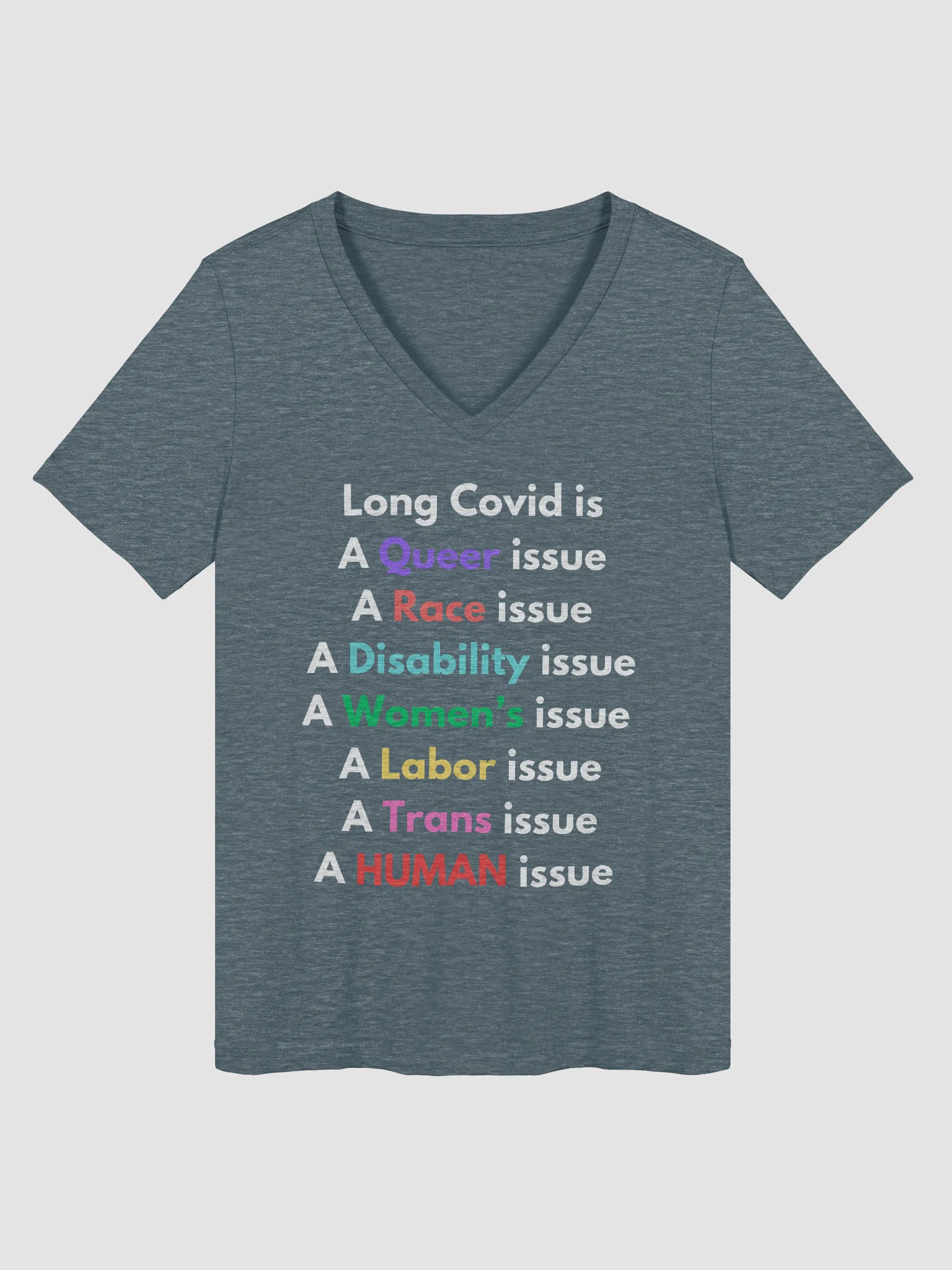 Long Covid Is Relaxed V-Neck Tee product image (2)
