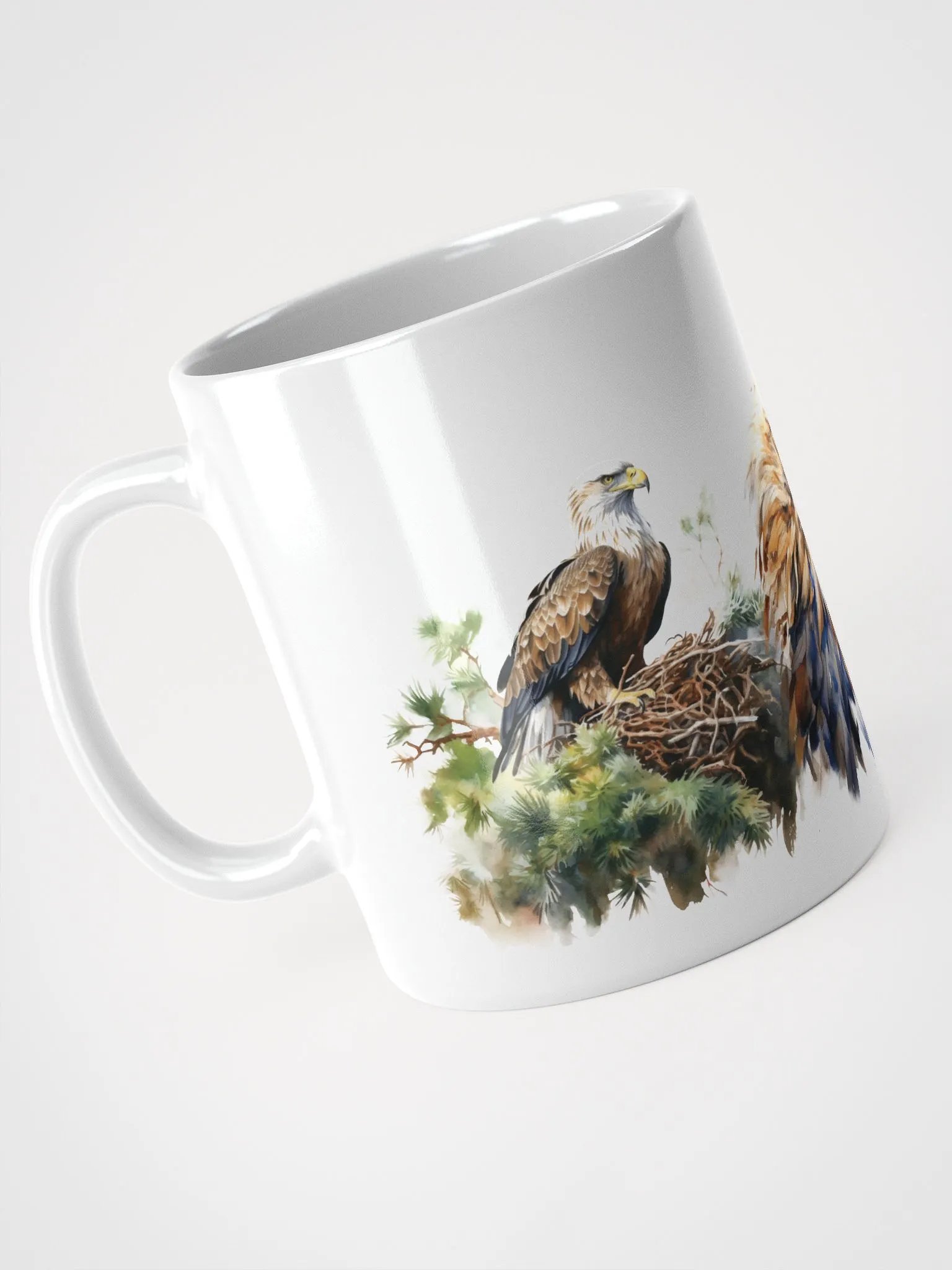 Eagle's Flight White Glossy Mug product image (2)
