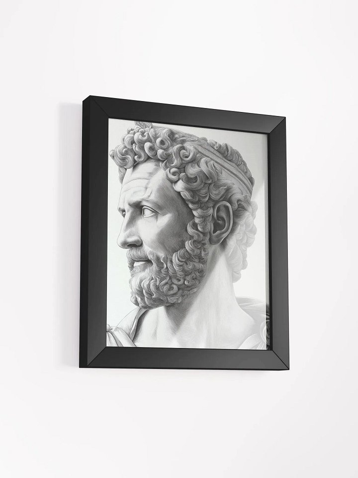 Virtuous Legacy: Emperor Antoninus Pius — Charcoal Portrait Art Print (8×10) | Ancient Rome Classical Wall Art | Minimalist Black & White product image (1)