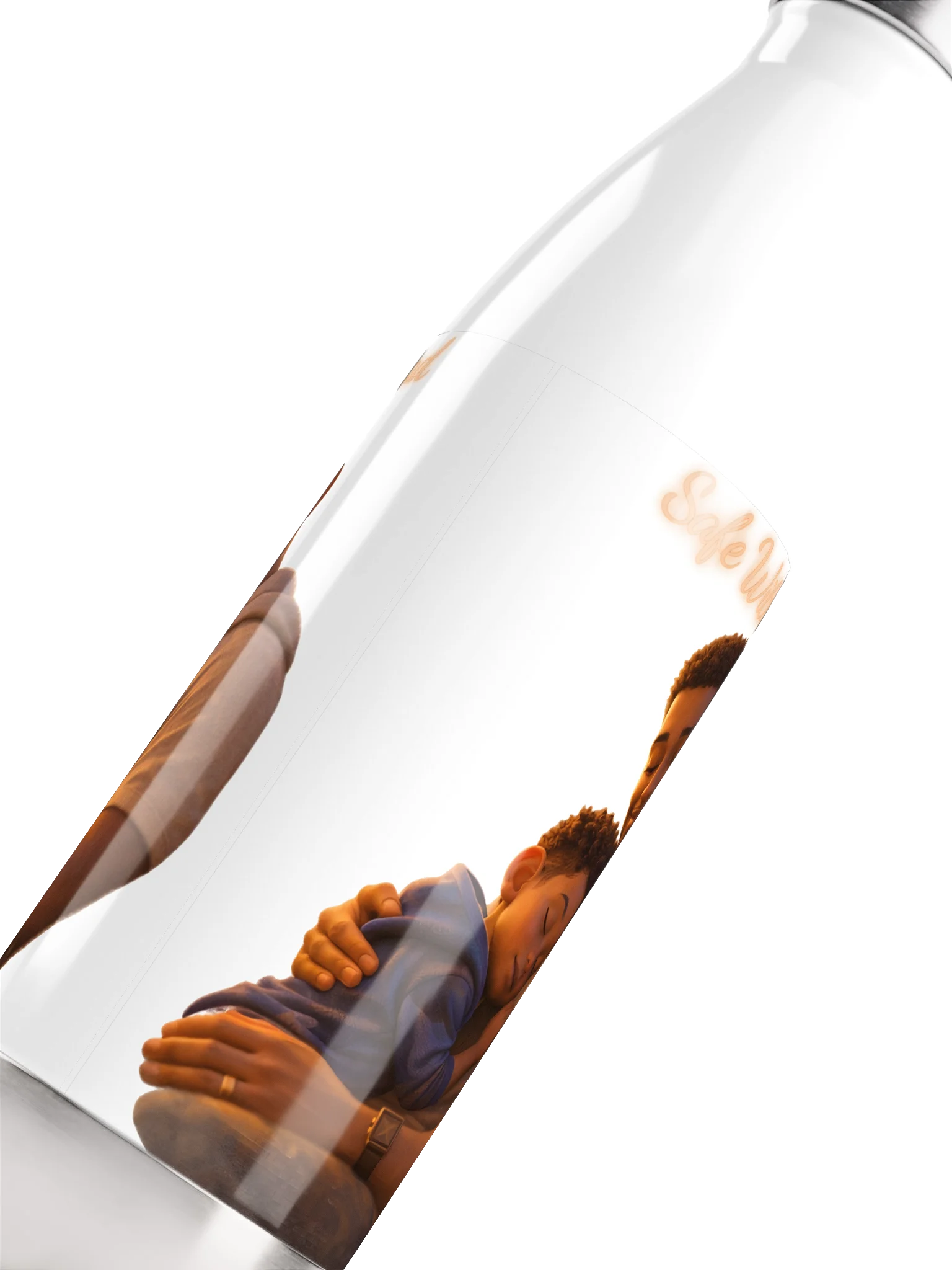 Safe With Dad Stainless Steel Water Bottle product image (10)
