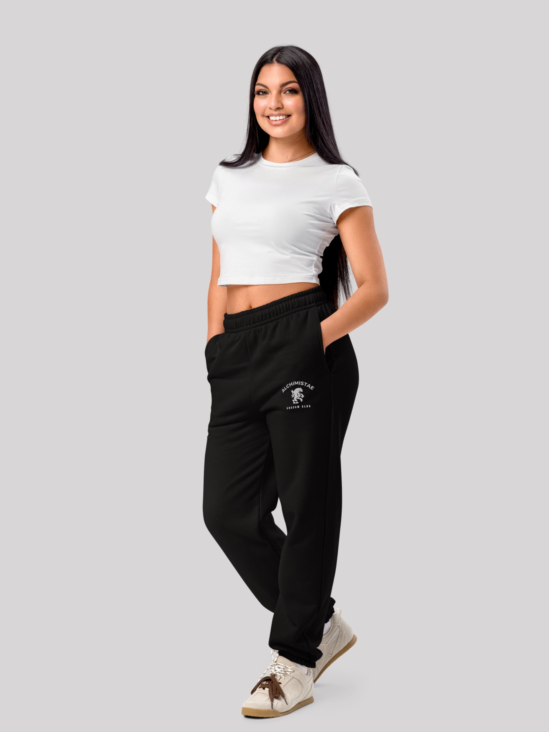 JOGGER NOIR UNISEXE EN COTON ÉPAIS – THE SHADOW CLUB product image (5)