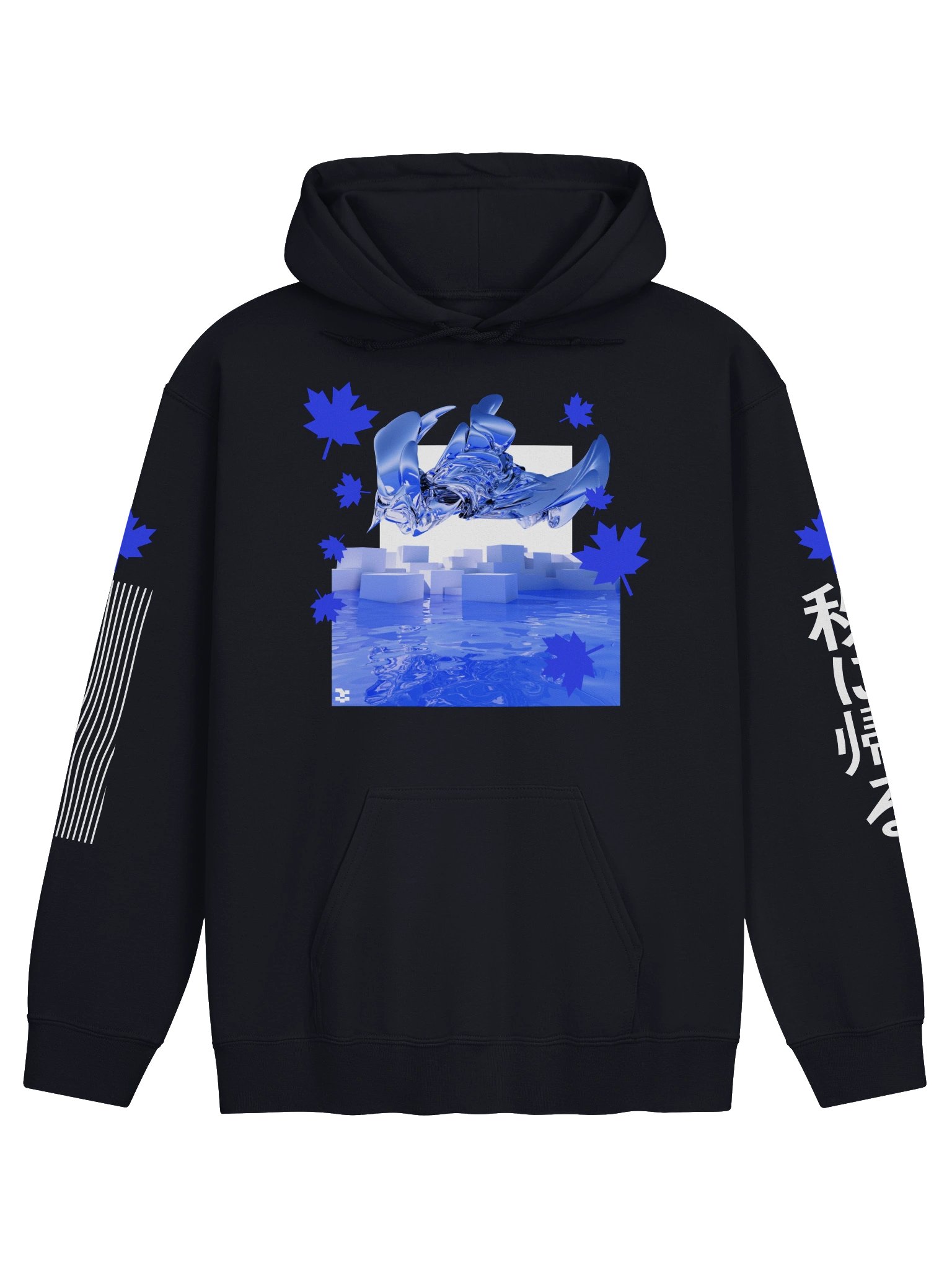 秋に帰る Return to Autumn Hoodie (Blue Edition) product image (5)