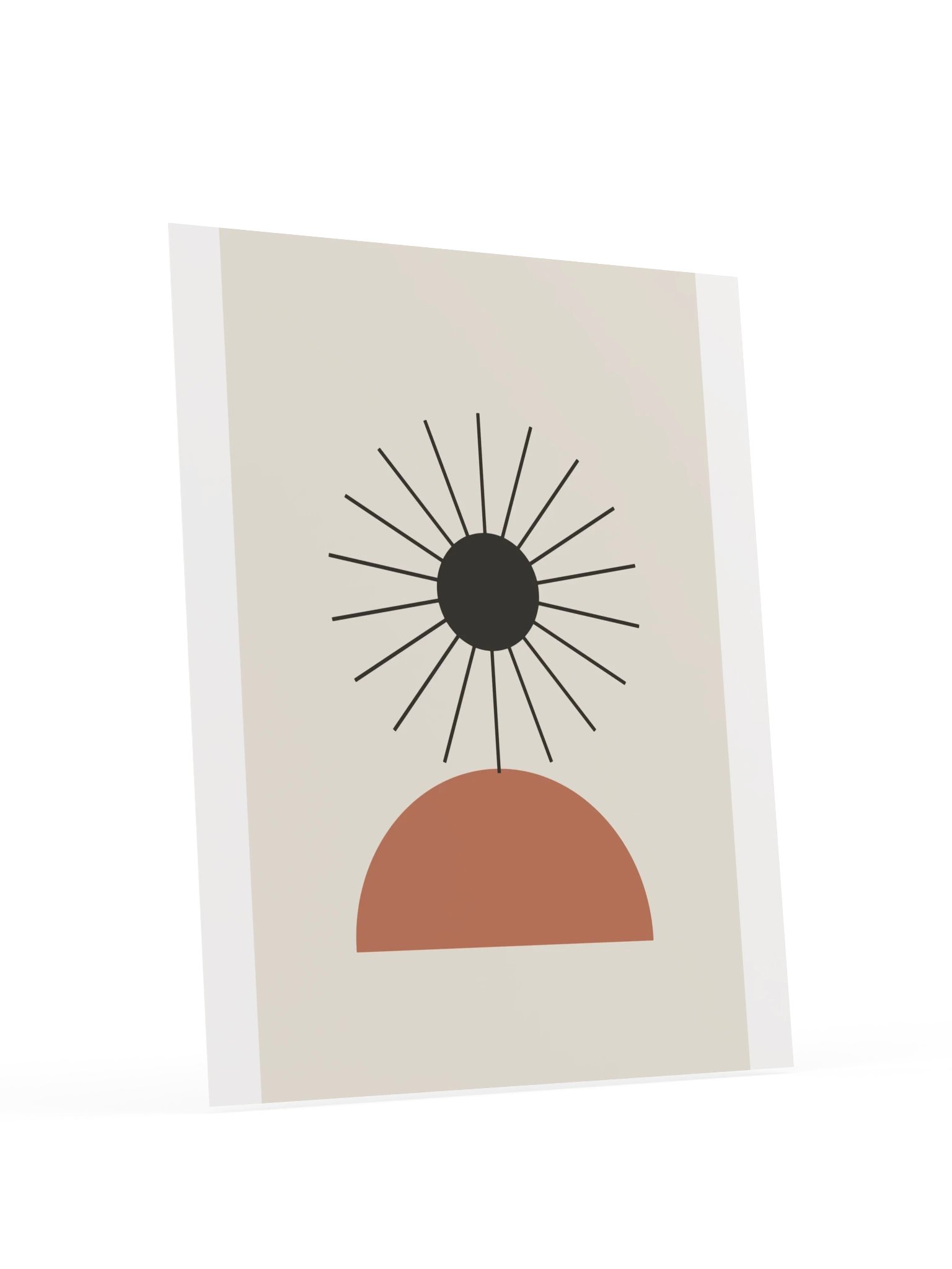 Charcoal Sun Print | Earthy Bathroom Wall Art product image (6)