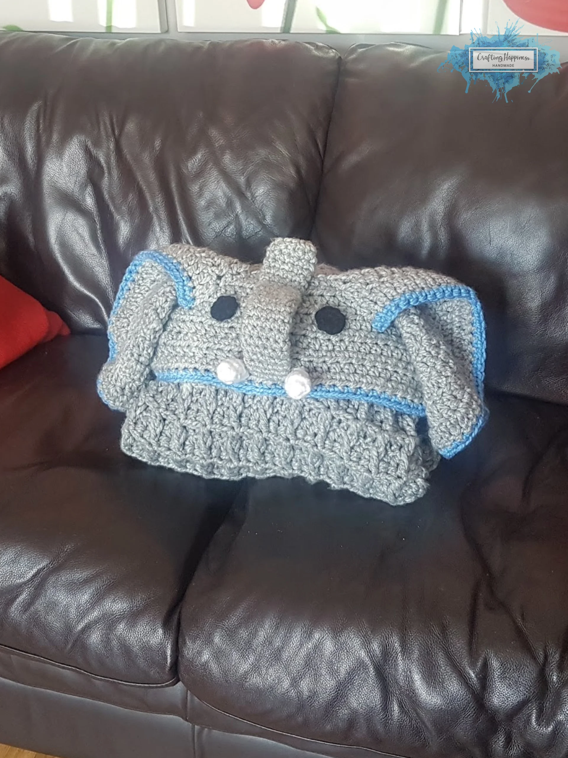 Crochet Elephant Hooded Blanket Pattern - Adult & Child Sizes (PDF Pattern) product image (2)