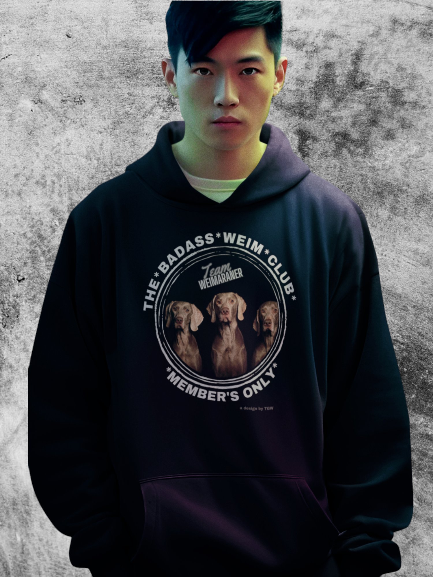 The Badass Weim Club - Cotton Heritage Unisex Premium Hoodie product image (2)
