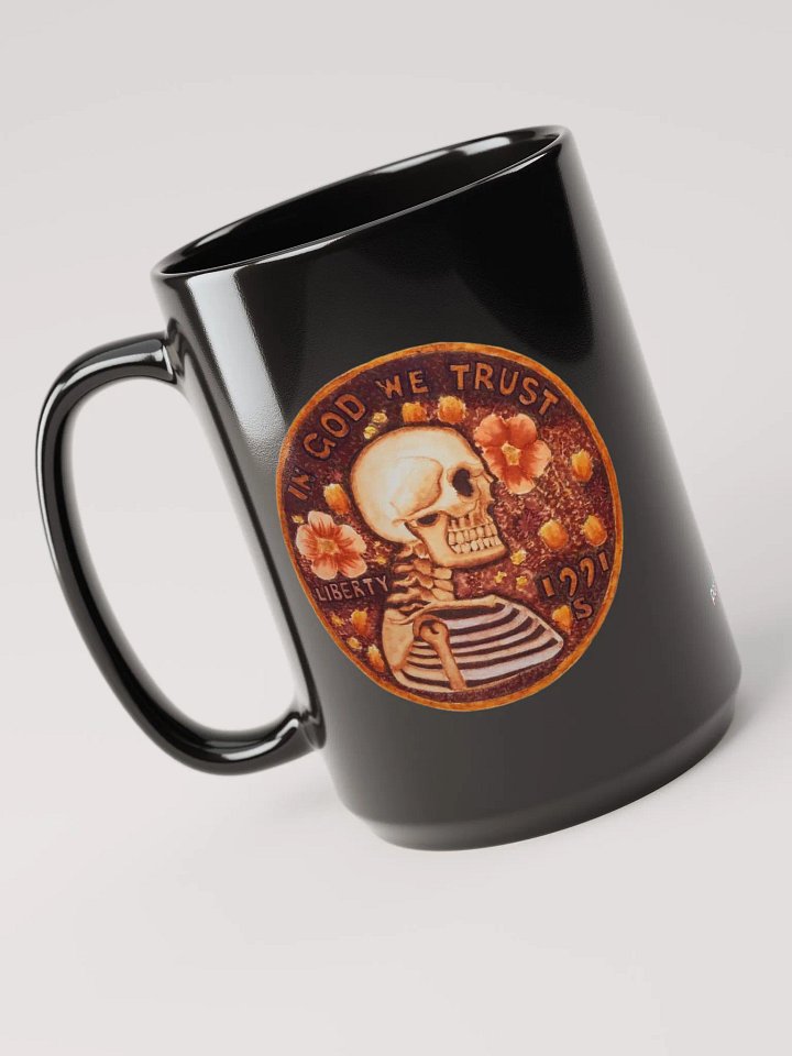PRETTY PENNY black glossy mug product image (1)