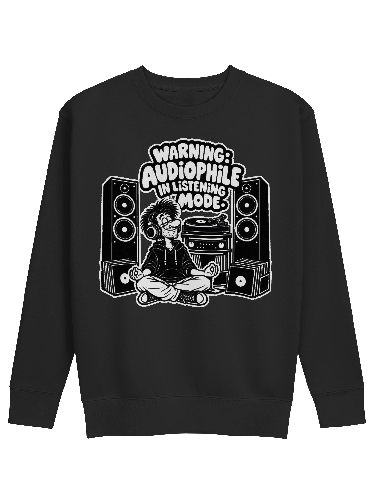 Warning Audiophile in Listening Mode - Long Sleeve T-shirt product image (1)