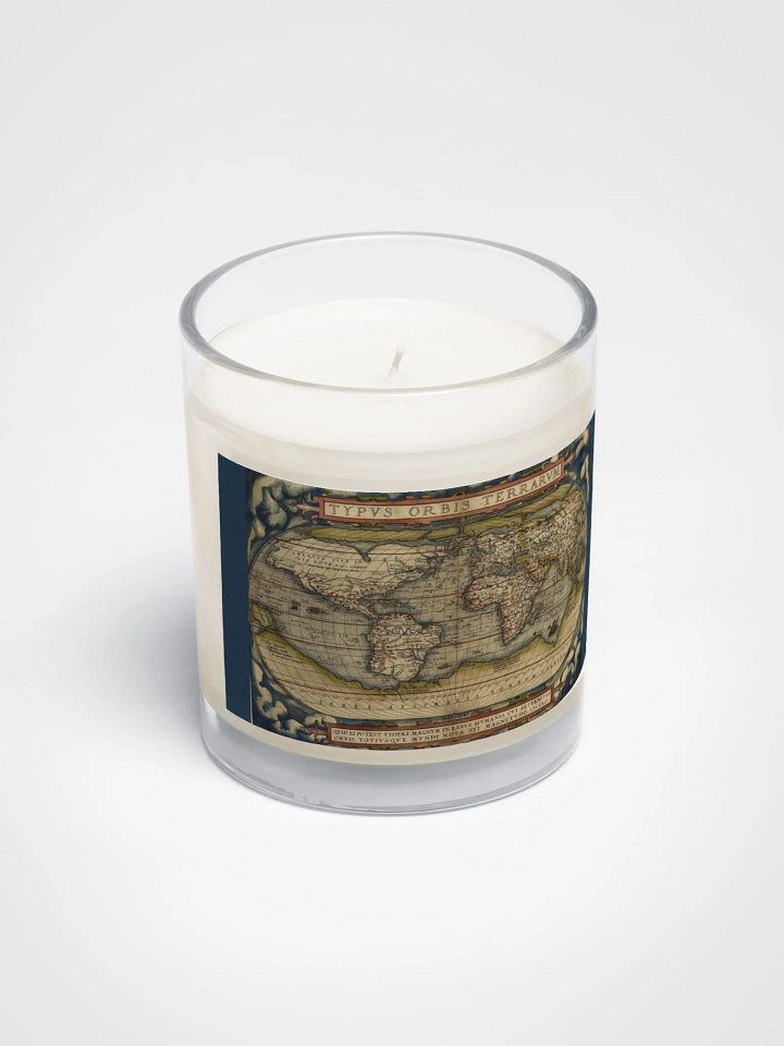 "Ortelius" Antique World Map Soy Wax Candle product image (2)