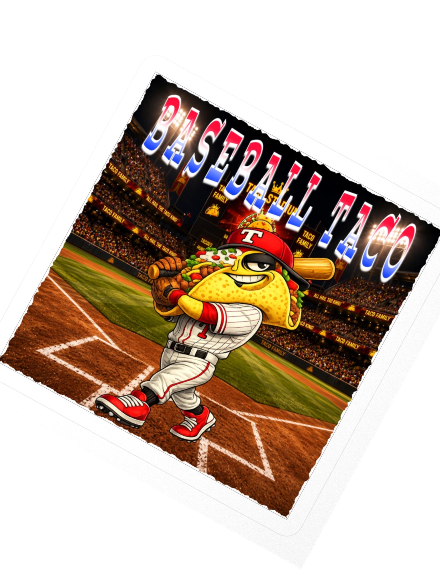 Baseball Taco Kiss Cut Sticker - The Taco Family product image (5)