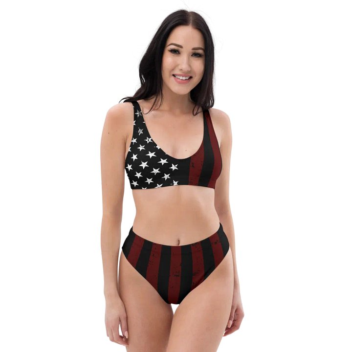 Distressed Black & Red Americana Bikini Set product image (1)