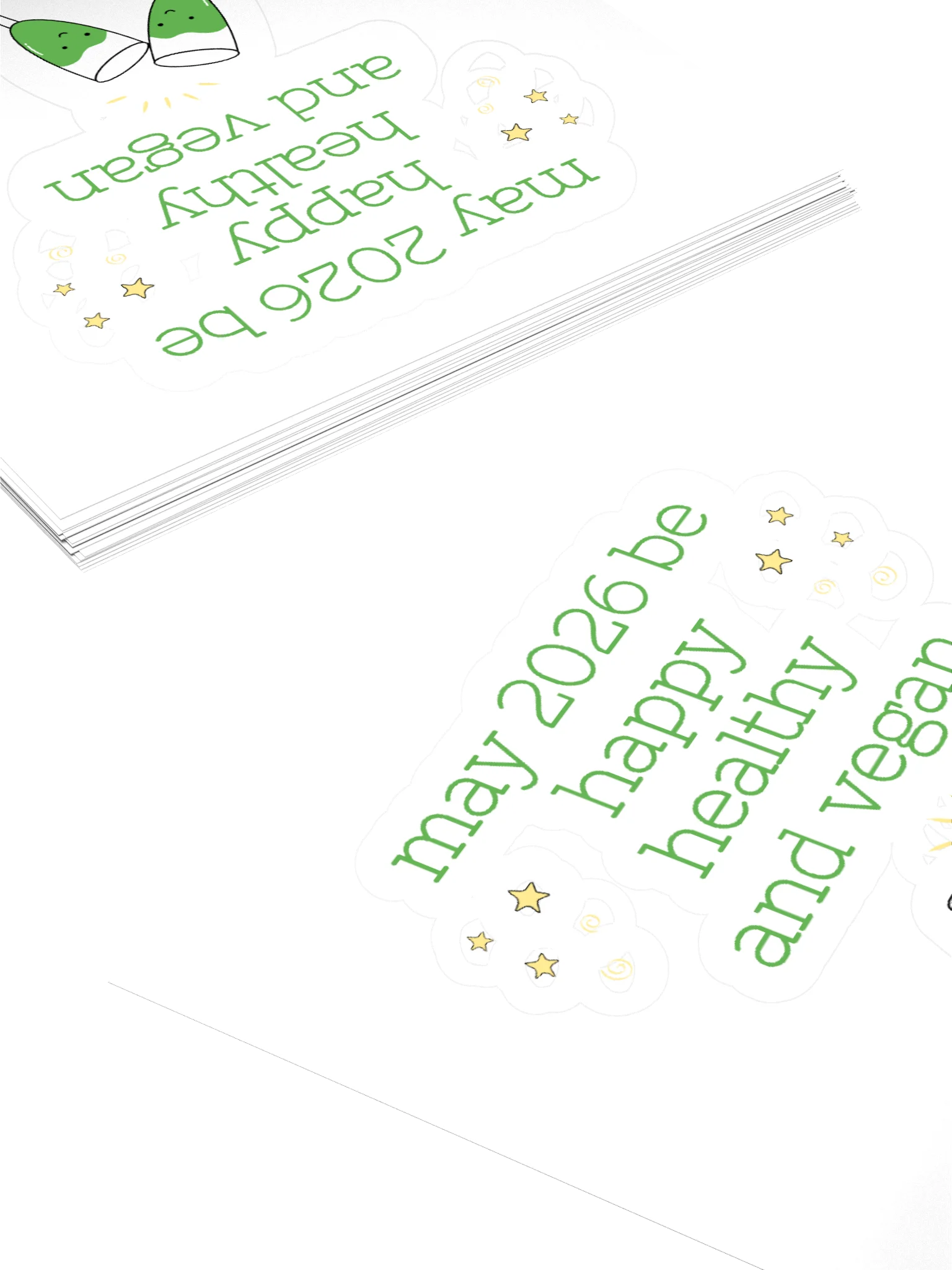 “Happy, Healthy, and Vegan 2026” Fun Sticker product image (4)