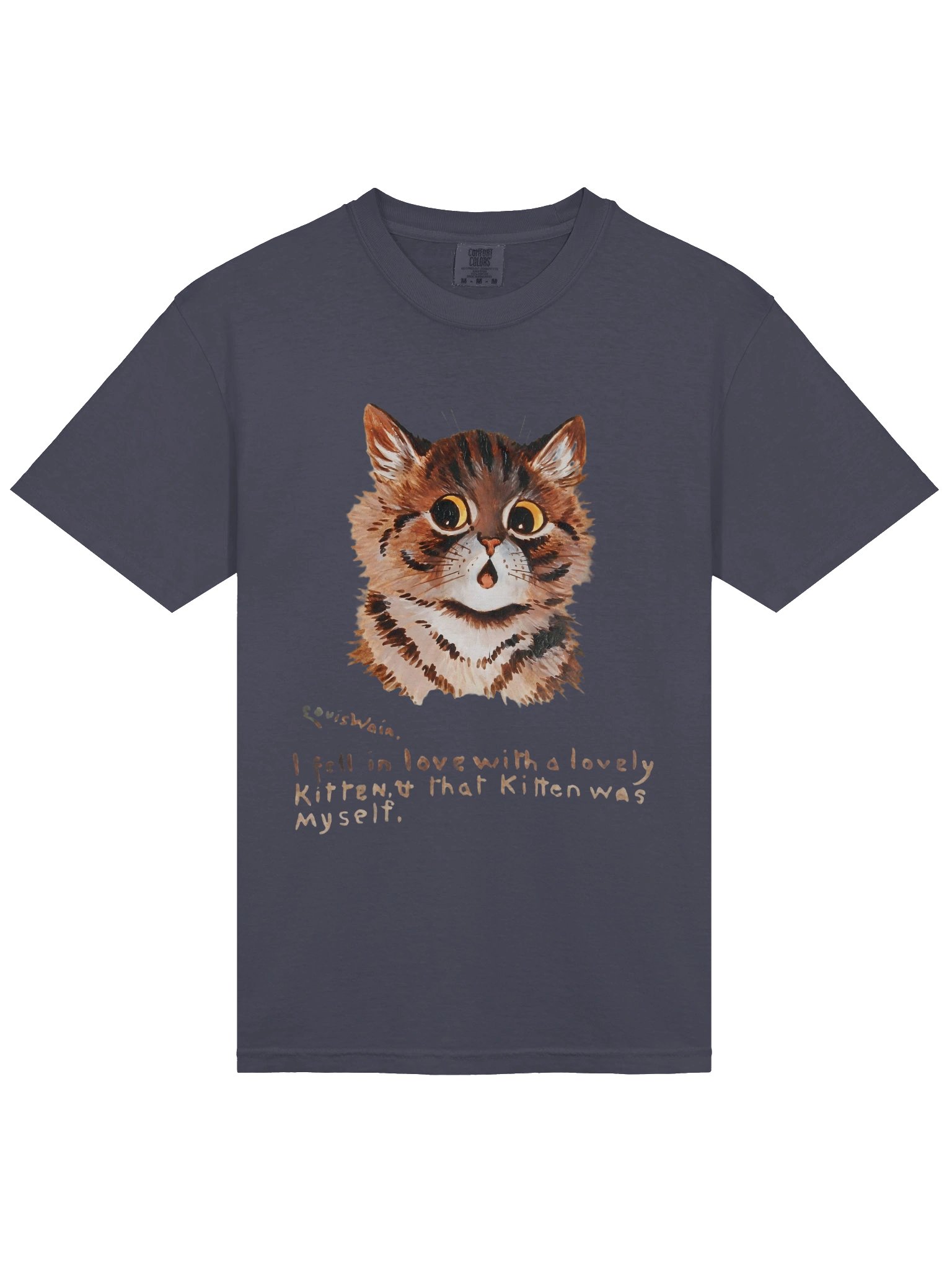 Louis Wain Cat Art T-Shirt - Relaxed Fit Heavyweight Unisex Cotton T-Shirt product image (6)
